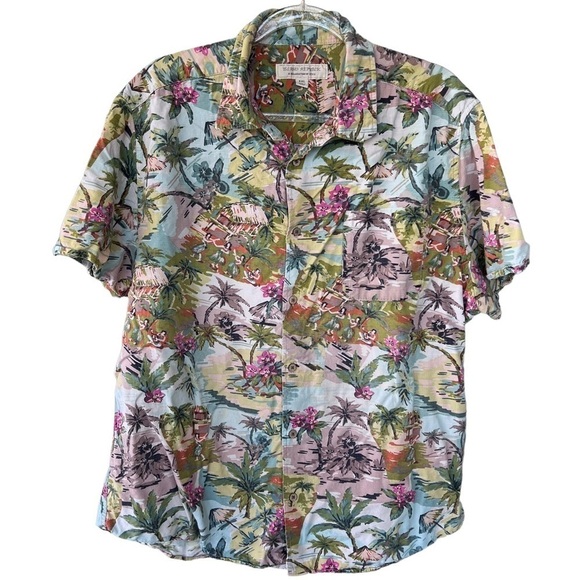 Island Republic Hula Dancer Girl Short Sleeve Hawaiian Shirt Men’s Size XXL GUC - Picture 1 of 6